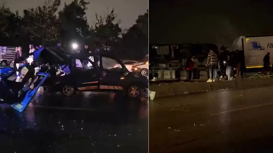 Başakşehir’de beton mikserinin 3 araca çarptığı kazada 2 kişi öldü