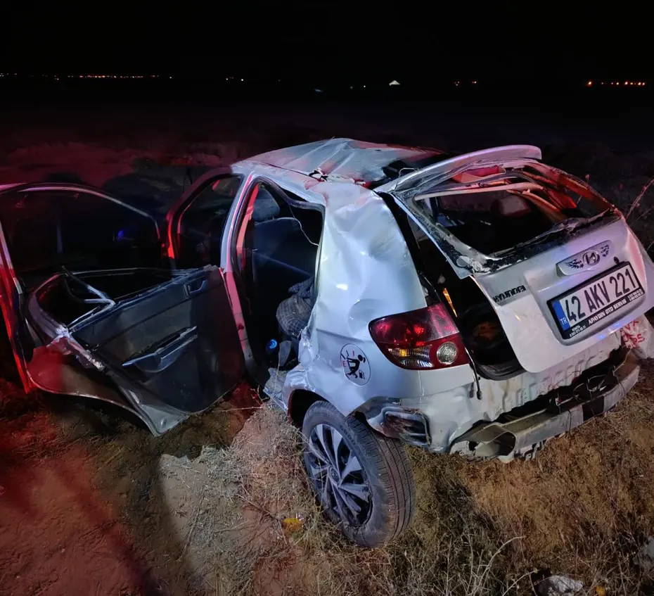 Kontrolden çıkan otomobil şarampole uçtu: 1 ölü, 3 yaralı